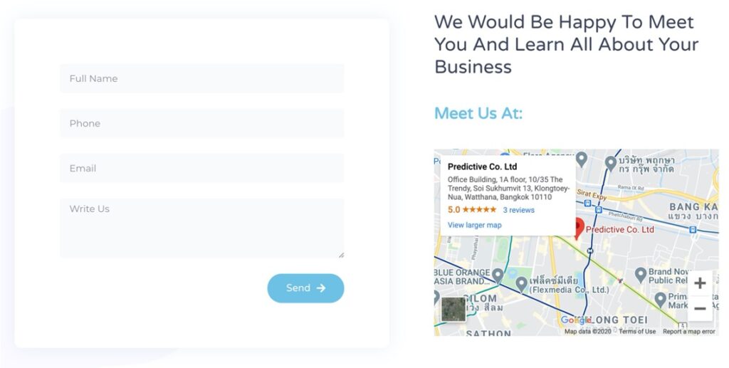 Predictive lead form
