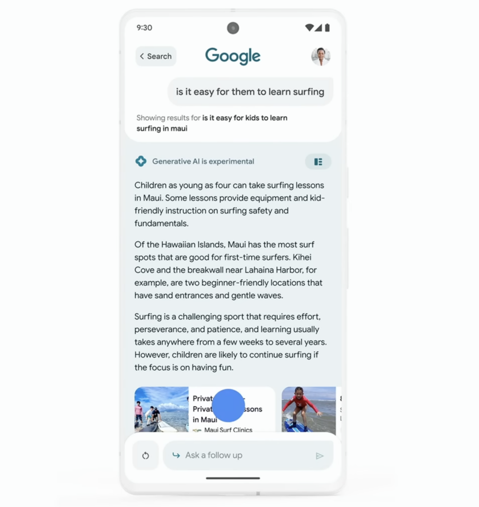 Google Search Generative Experience (SGE)